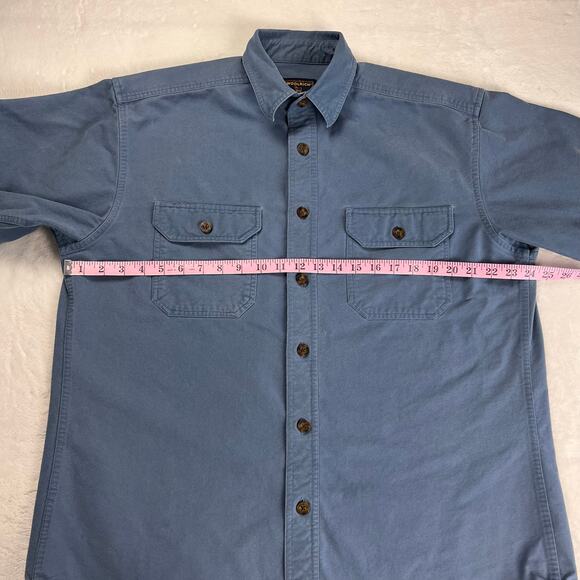 Woolrich Men's Chamois Blue Flannel Button Down Shirt Size XL - Picture 4 of 7
